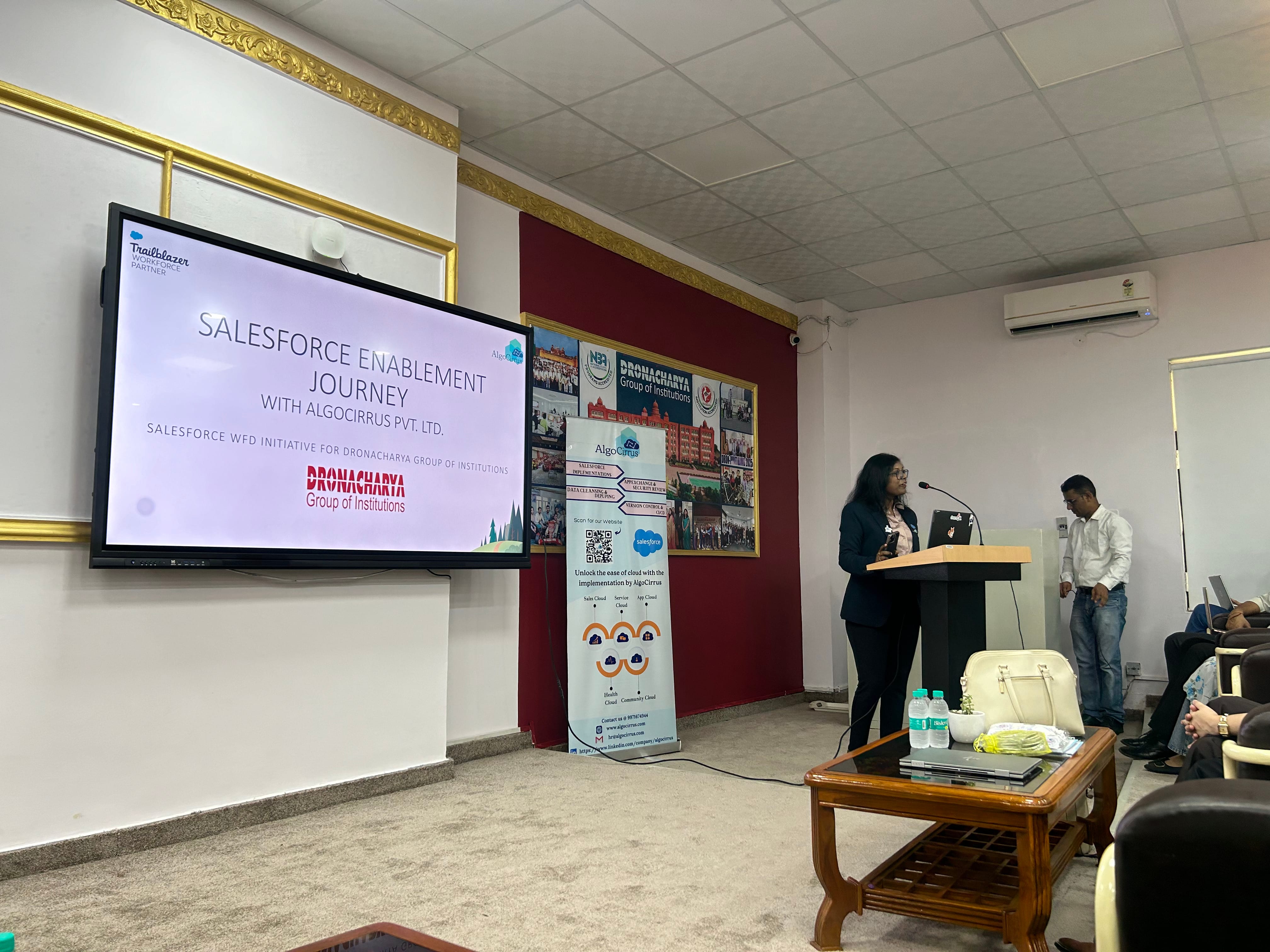 Classroom session at Dronacharya Group